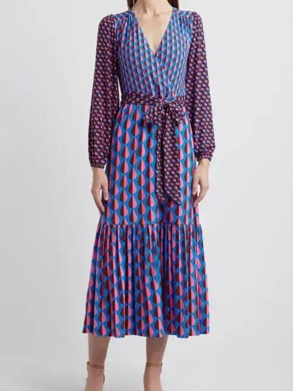 BODEN Ophelia Mix Print Faux Wrap Dress